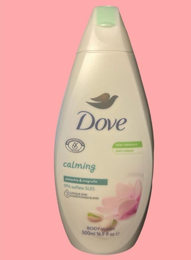 Dove Calming Pistachio Cream & Magnolia Body Wash 500ml - Image 2